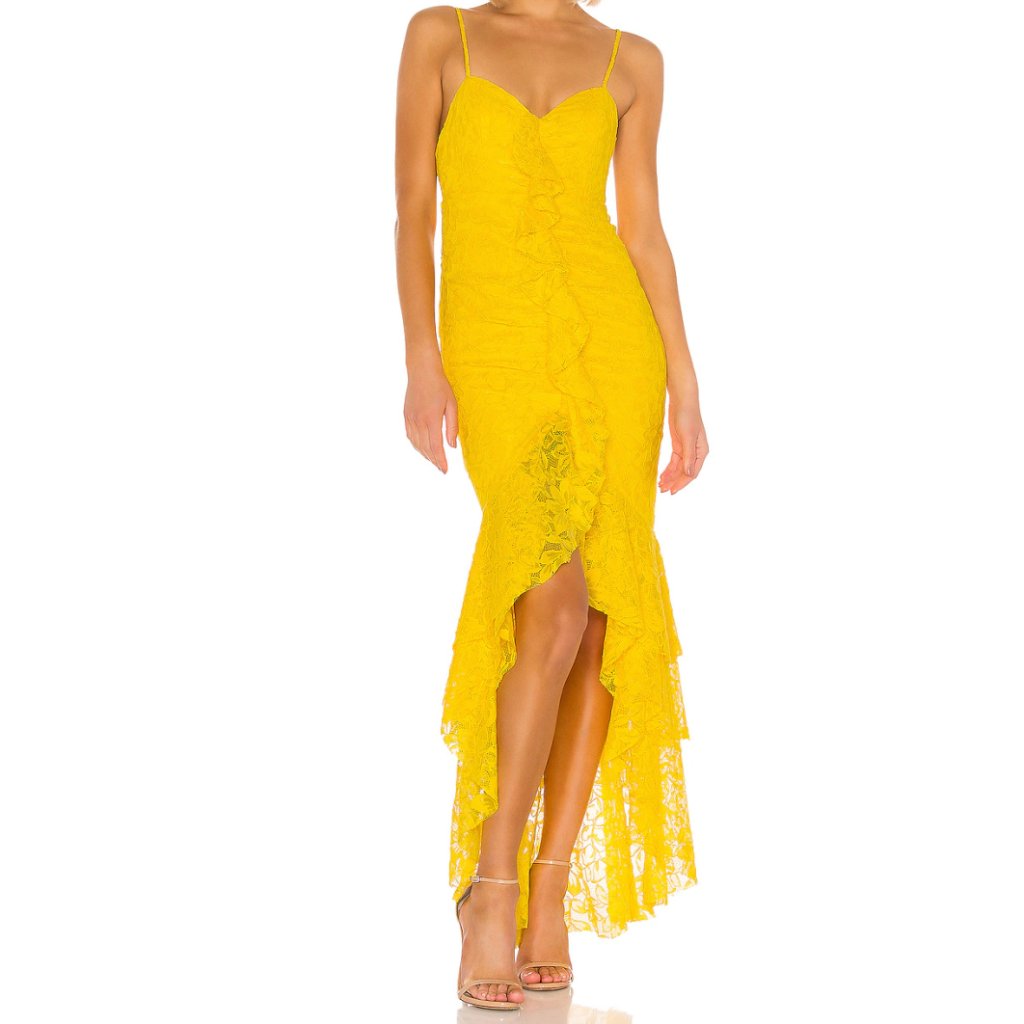 Nbd Rosaleen Gown Bright Yellow Size Xs Ntw
